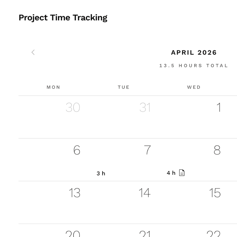 Freelance Time Tracker screenshot
